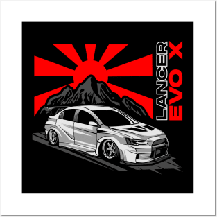 Lancer Evo X JDM Car Posters and Art